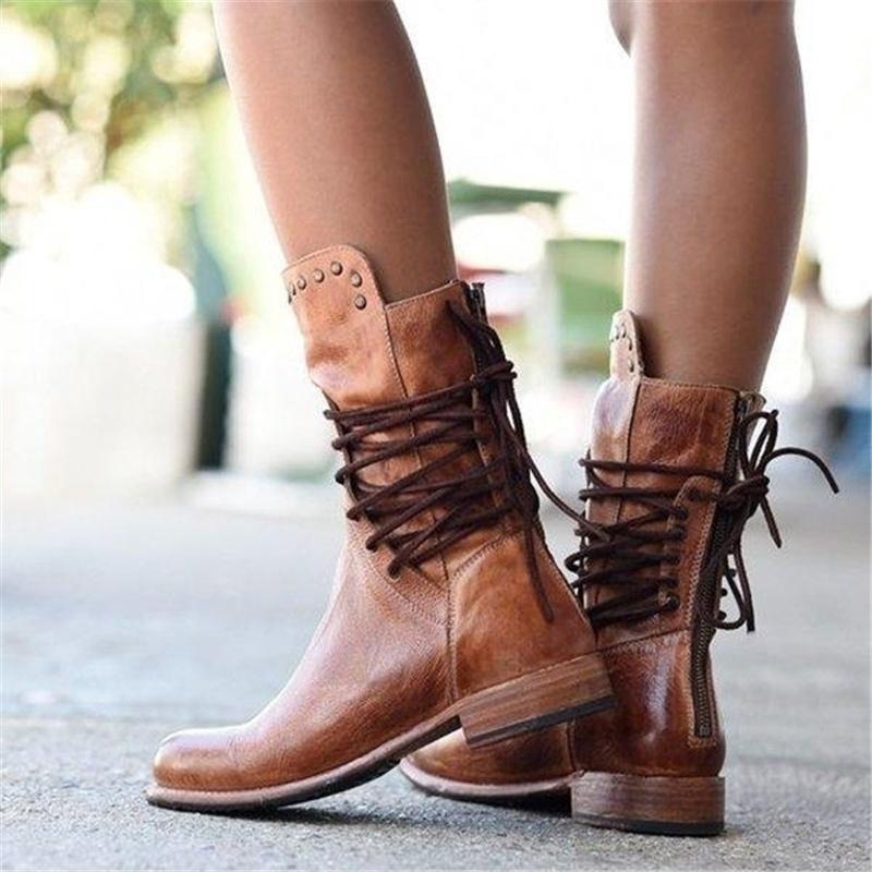 Botas de cuero con cordones – Elegancia y comodidad para el día a día