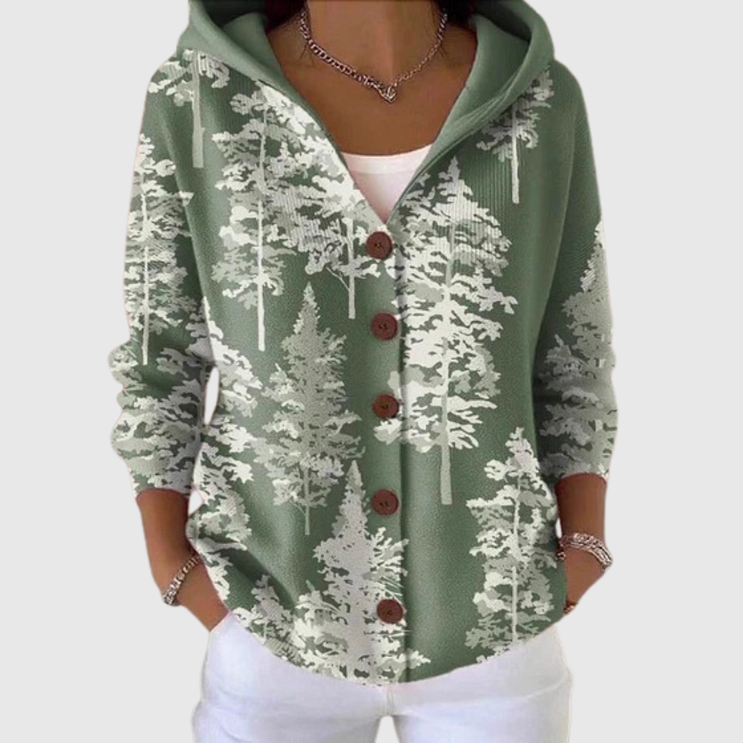 Bianca | Chaqueta de punto con capucha elegante y cómoda