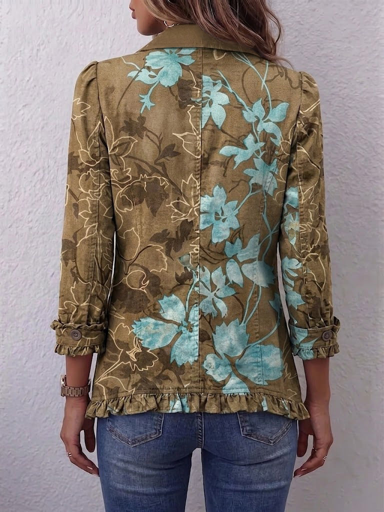 Salud | Chaqueta Floral Degradada Elegante