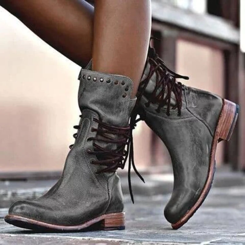 Botas de cuero con cordones – Elegancia y comodidad para el día a día