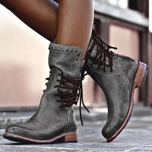 Botas de cuero con cordones – Elegancia y comodidad para el día a día