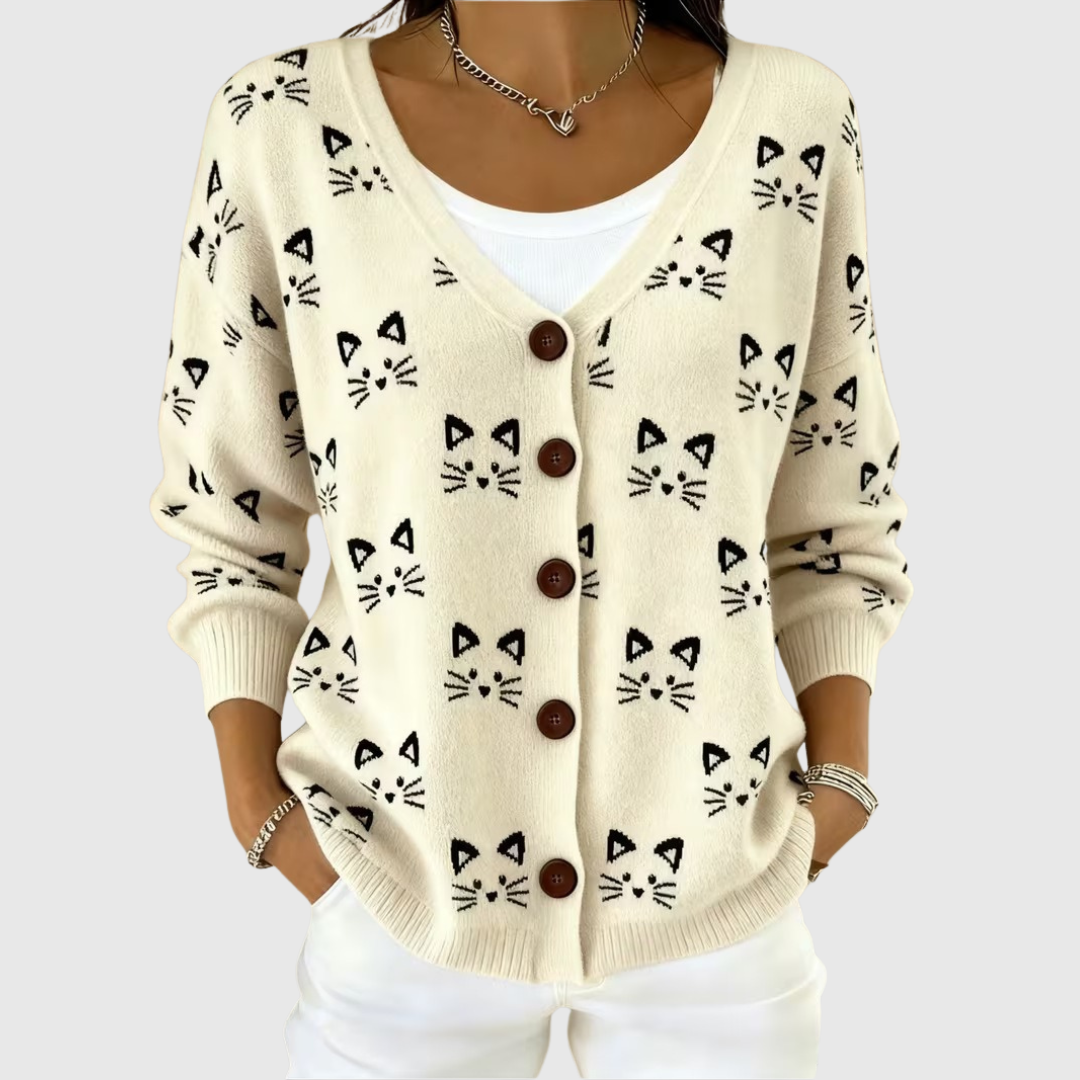 Adele | Elegante chaqueta de punto con botones de diseño