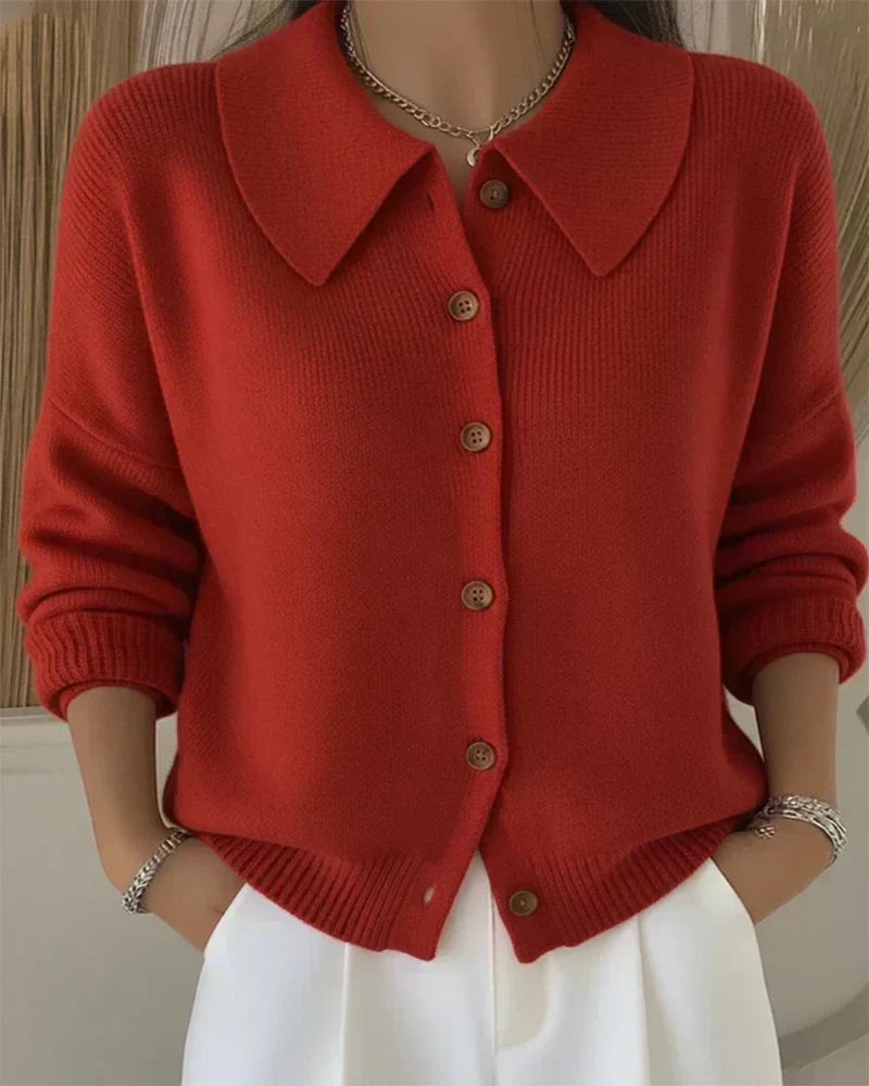 Claire | Cárdigan elegante con cuello sofisticado