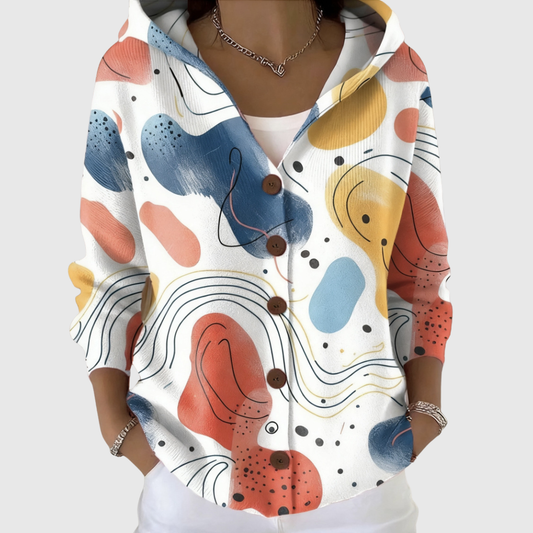 Stella | Chaqueta de punto con capucha elegante y versátil