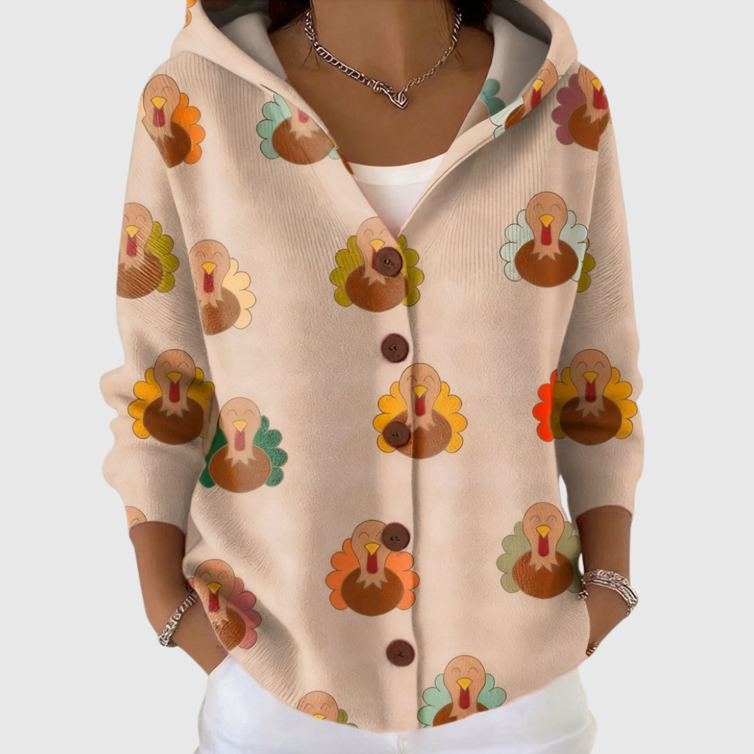 Pierina | Elegante chaqueta de punto con capucha