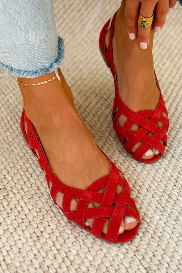 Azzurra | Sandalias trenzadas vibrantes de diseño elegante