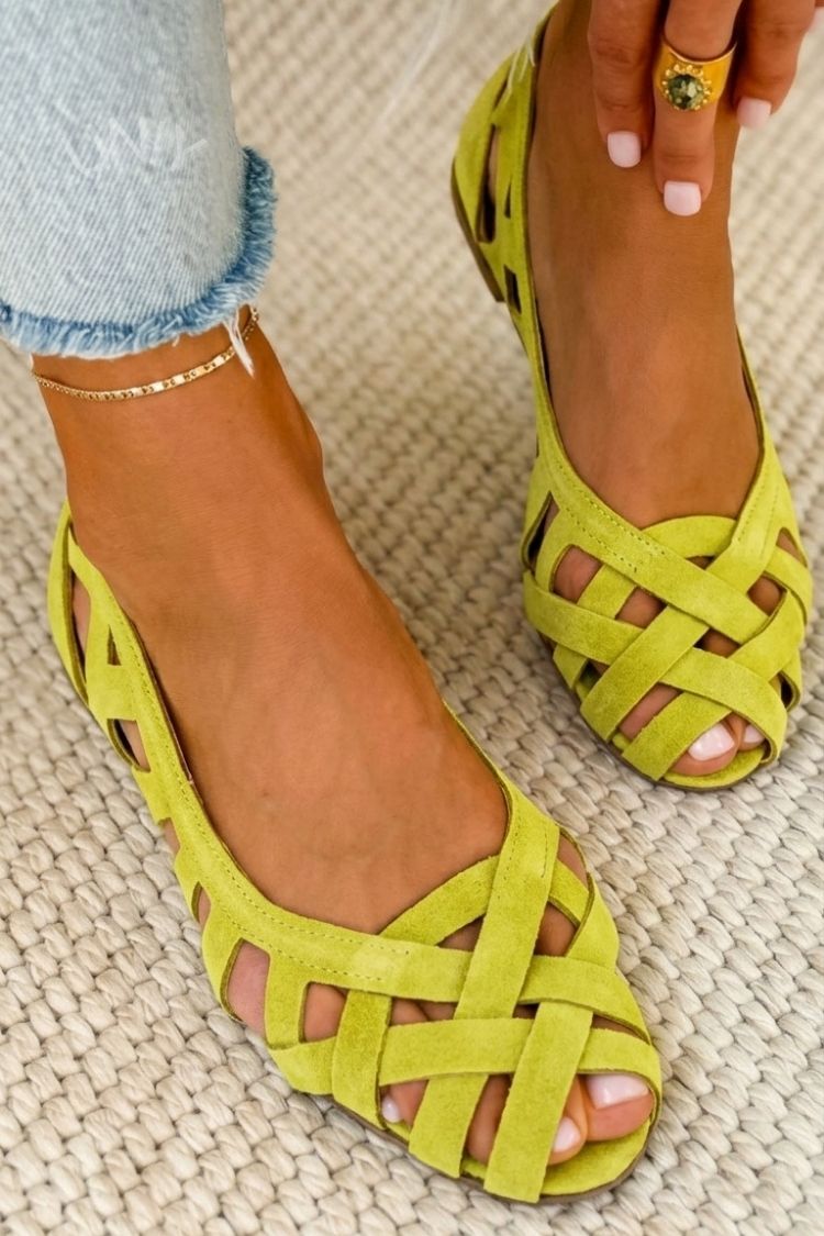 Azzurra | Sandalias trenzadas vibrantes de diseño elegante
