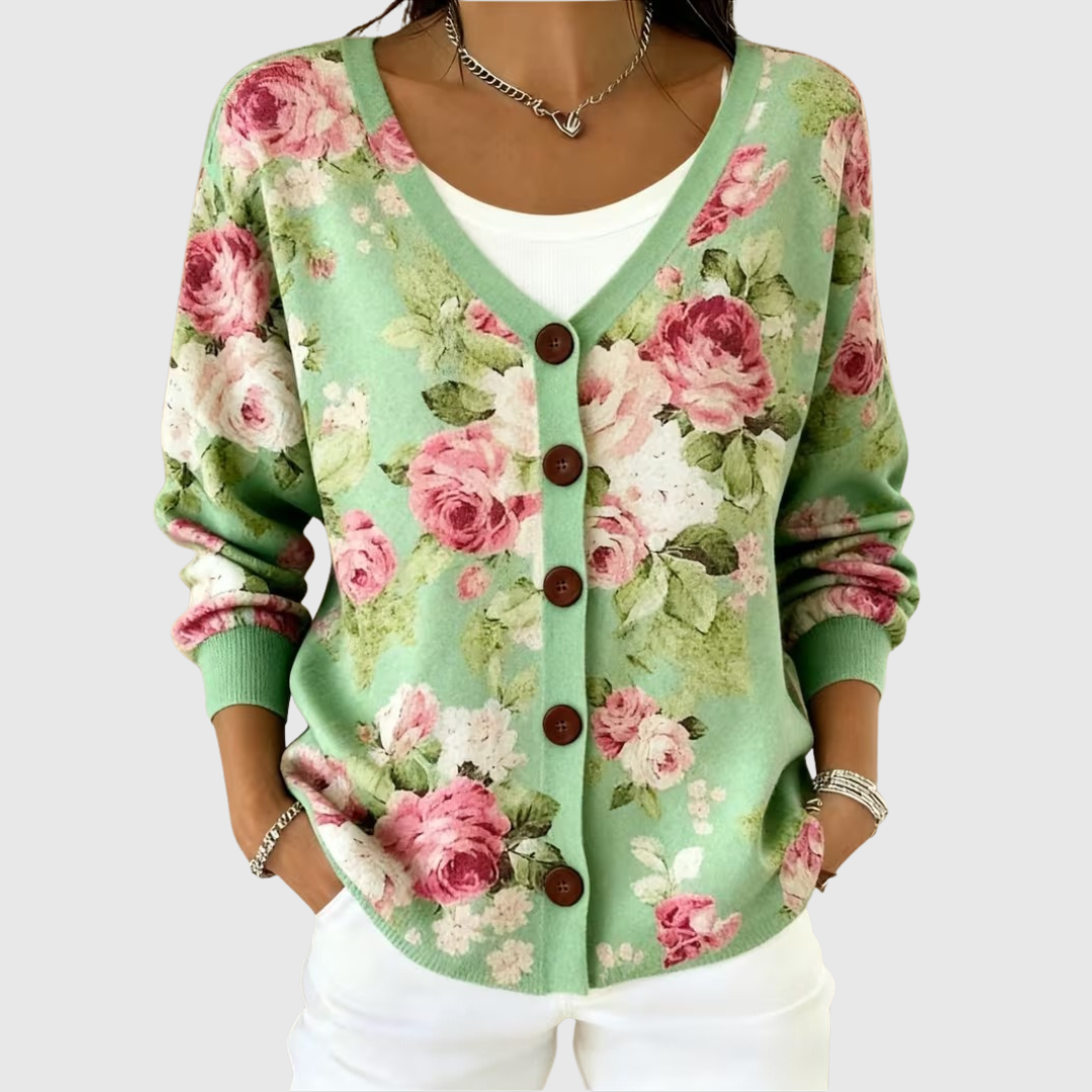 Olga | Chaqueta de punto elegante con botones frontales