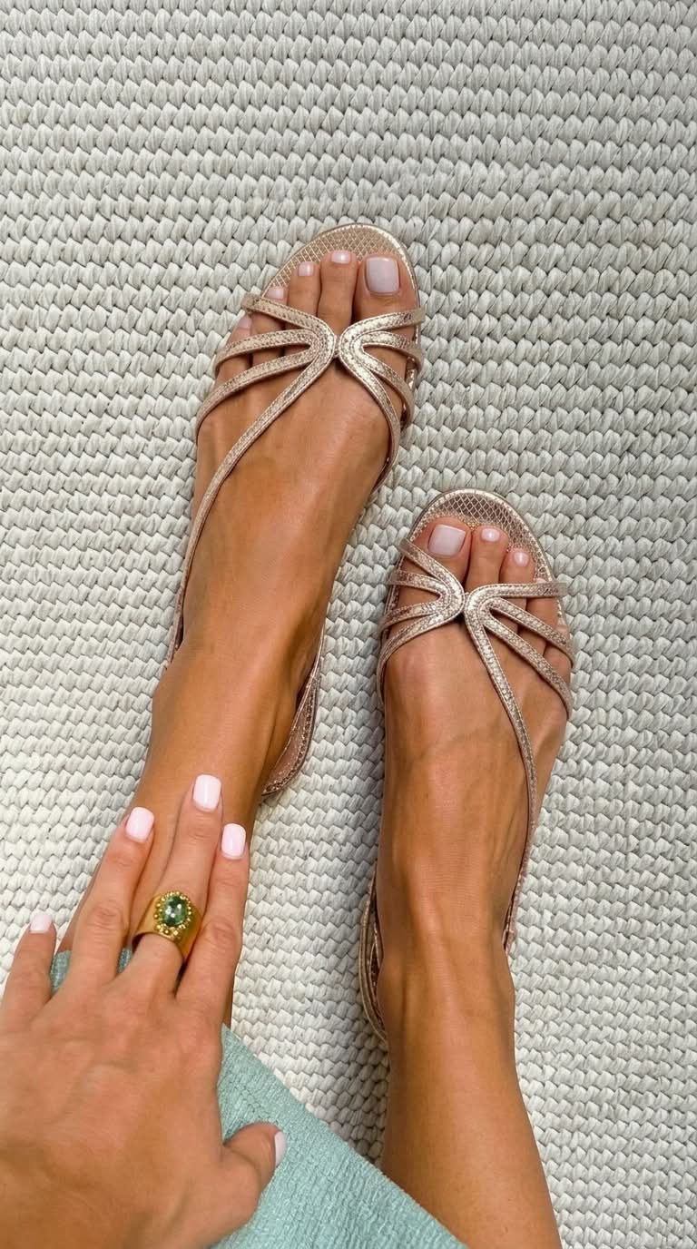 Serafina | Sandalias Doradas – La Esencia del Verano