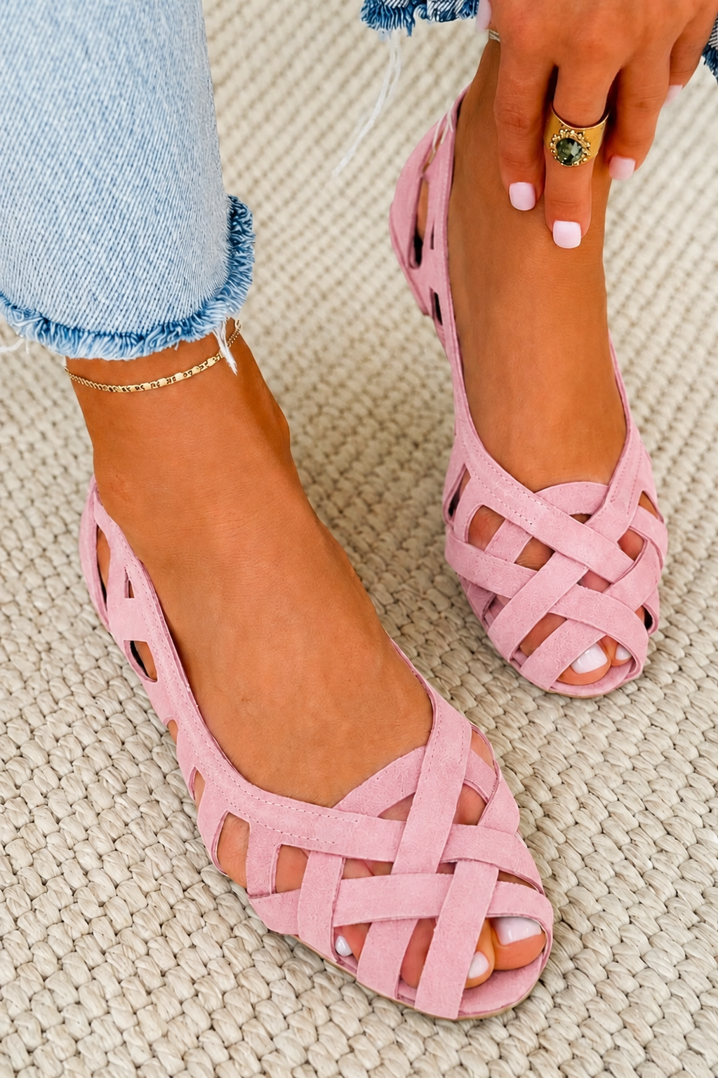 Azzurra | Sandalias trenzadas vibrantes de diseño elegante