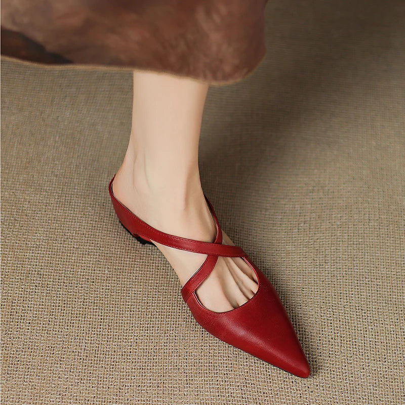 Aluna | Mules Elegantes de Piel Genuina de Calidad