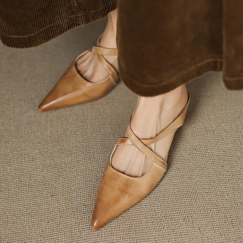 Aluna | Mules Elegantes de Piel Genuina de Calidad