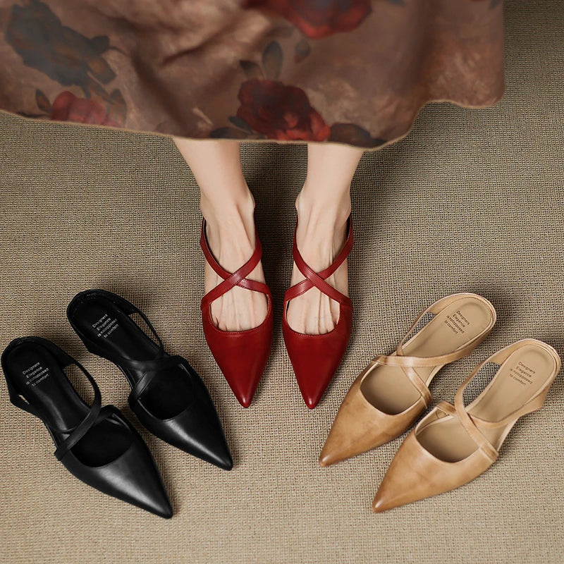 Aluna | Mules Elegantes de Piel Genuina de Calidad