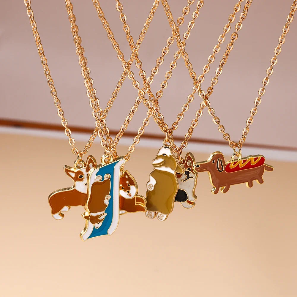 Collar con colgante en forma de perro
