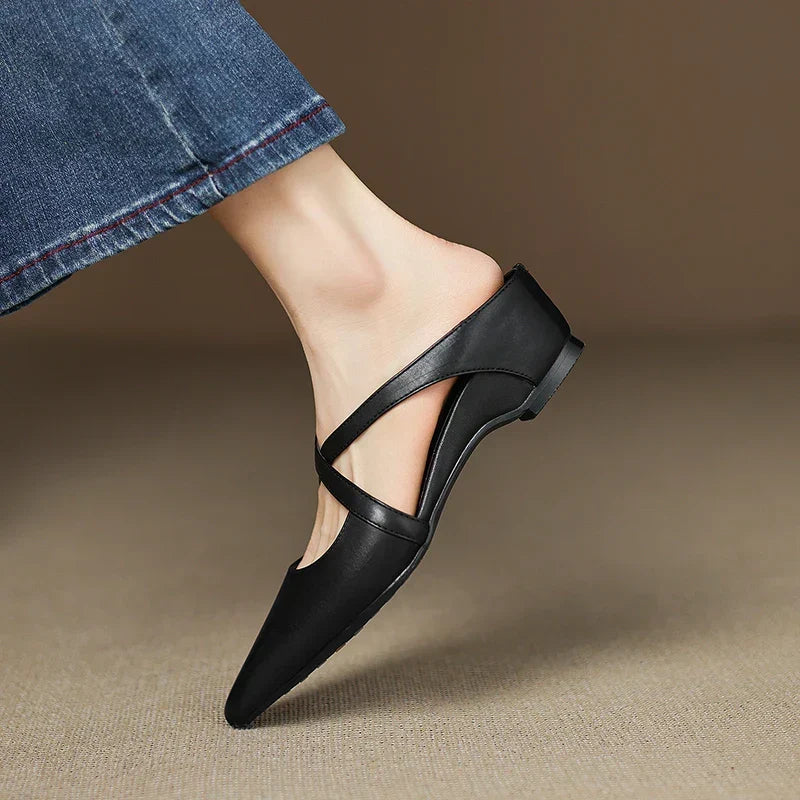 Aluna | Mules Elegantes de Piel Genuina de Calidad