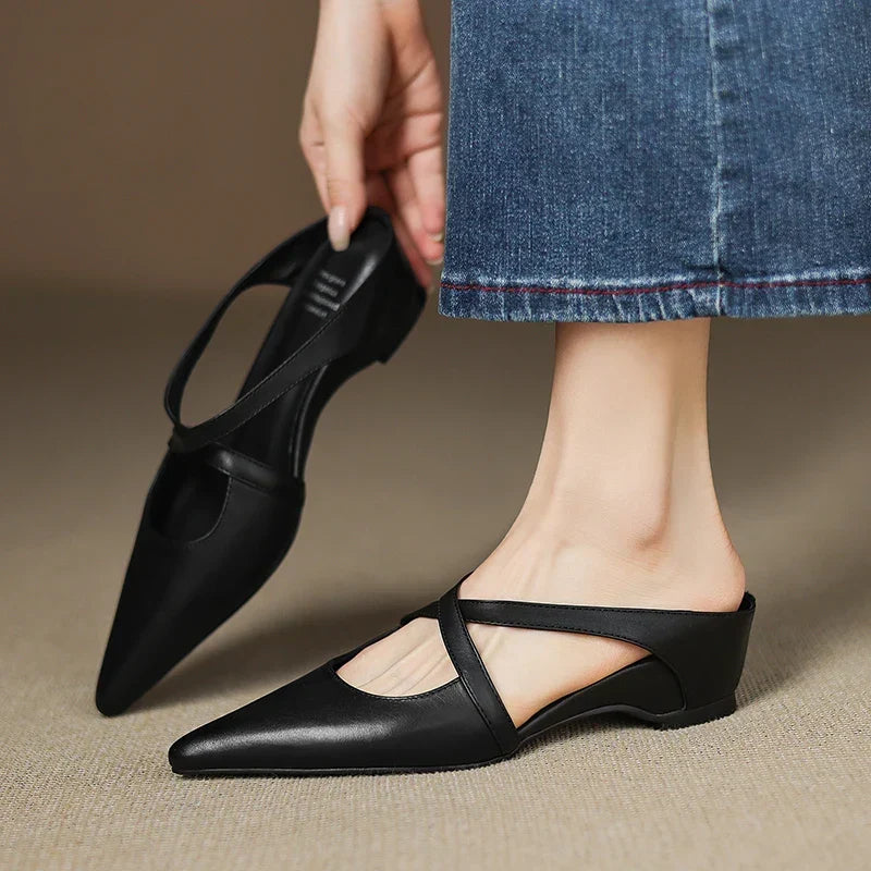 Aluna | Mules Elegantes de Piel Genuina de Calidad