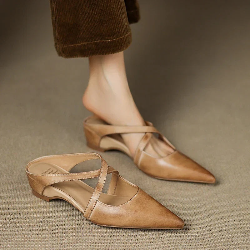 Aluna | Mules Elegantes de Piel Genuina de Calidad