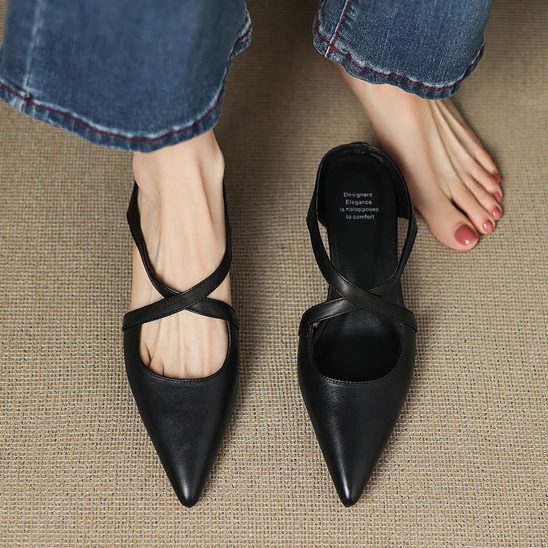 Aluna | Mules Elegantes de Piel Genuina de Calidad
