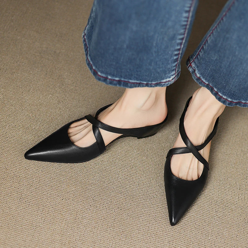 Aluna | Mules Elegantes de Piel Genuina de Calidad