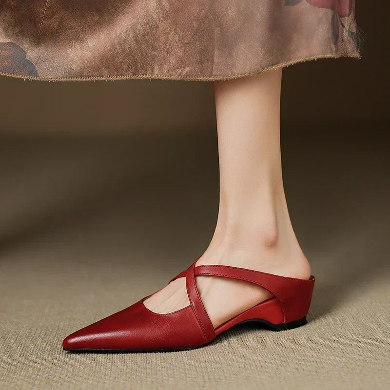 Aluna | Mules Elegantes de Piel Genuina de Calidad