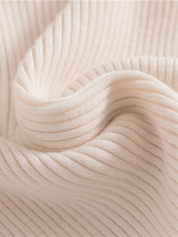 Suéter de cuello alto para mujer, jersey de punto suave para otoño e invierno