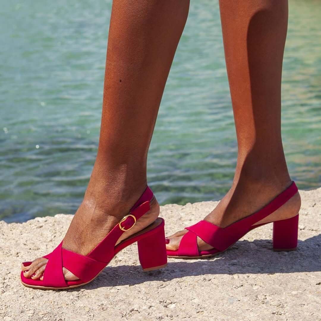 Celeste | Elegantes sandalias de verano azules