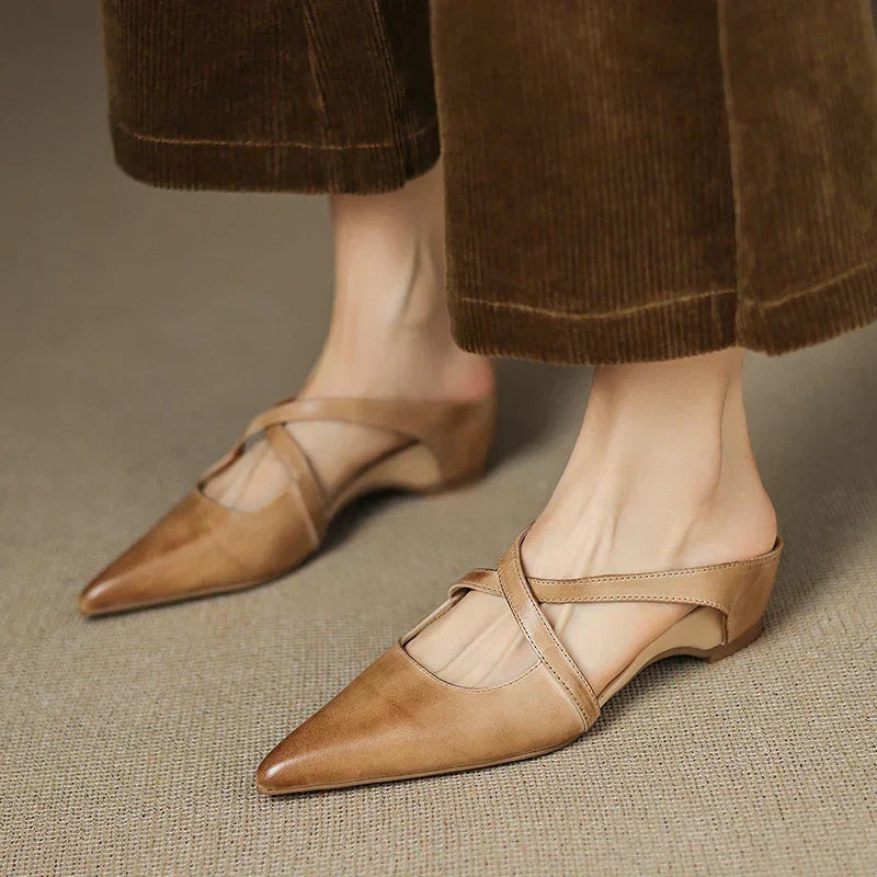 Aluna | Mules Elegantes de Piel Genuina de Calidad