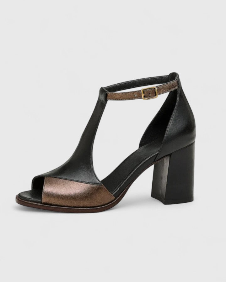 Lorenza | Elegantes sandalias con tacón geométrico