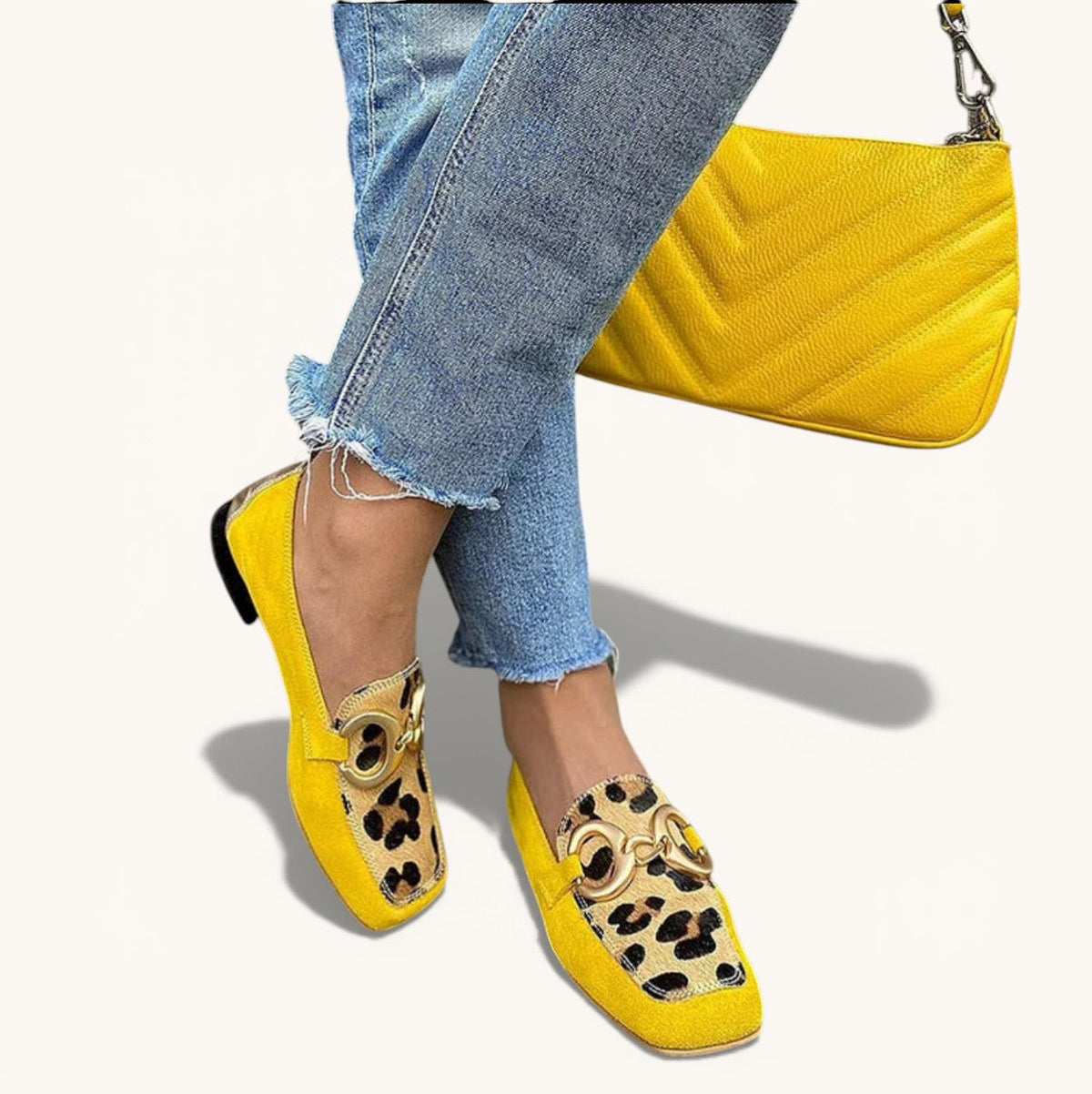 Assunta | Mocasines Elegantes con Refinado Estampado Animal