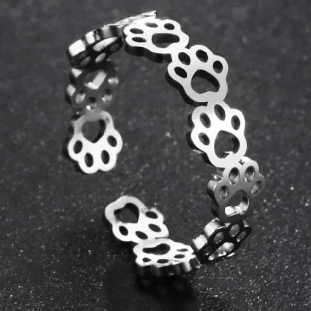 Anillo con patitas de gato