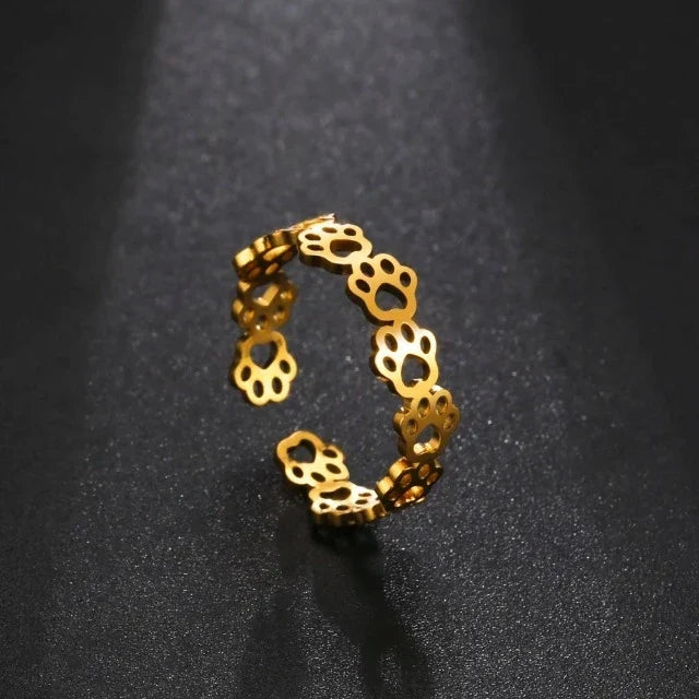 Anillo con patitas de gato