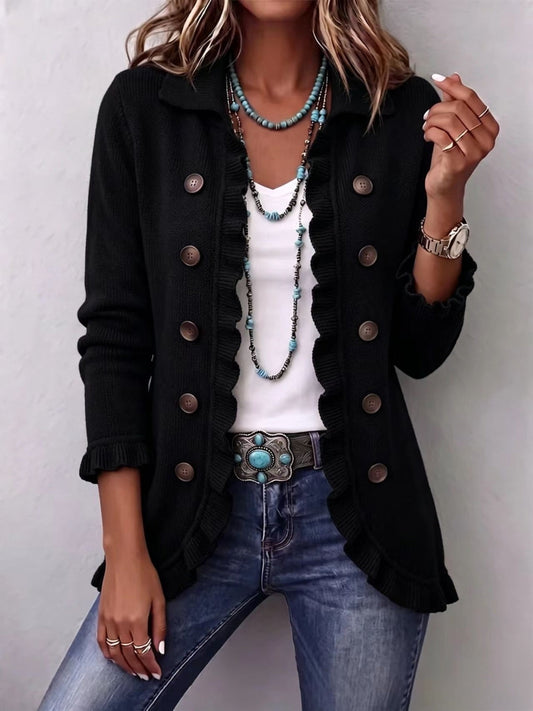 Camila | Suéter negro vintage elegante de estilo retro
