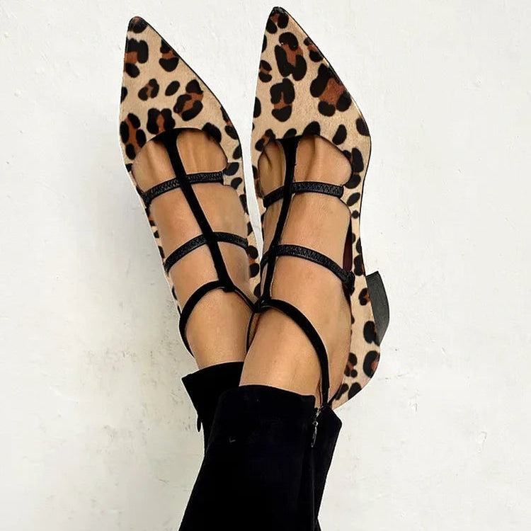 Franca | Zapatos de tacón con estampado de leopardo y elegante correa