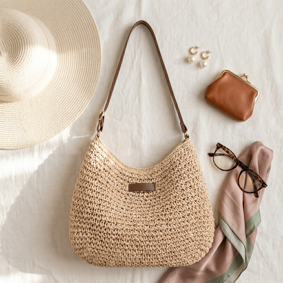 Simona | Bolso elegante de piel trenzada