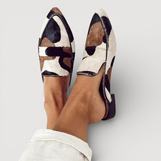 Maria | Mocasines cómodos con elegante estampado de vaca