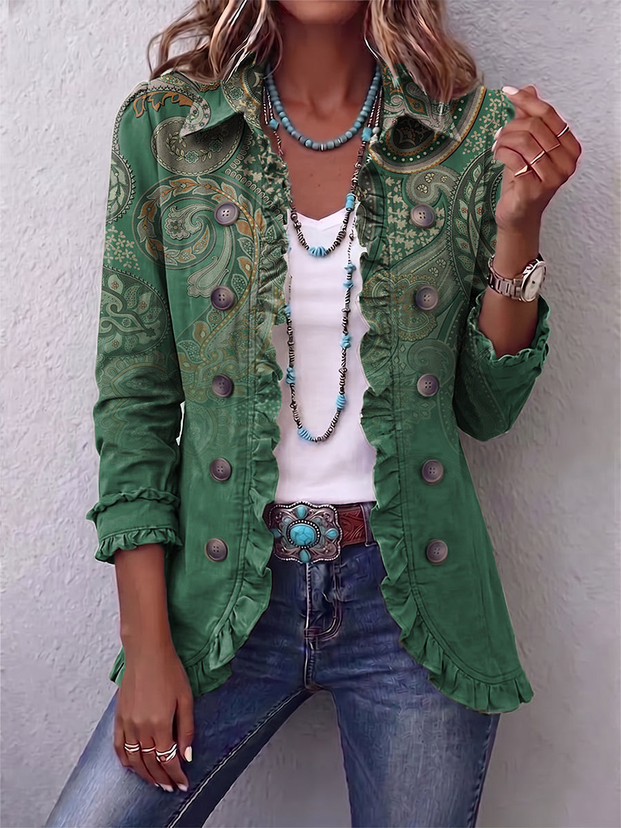 Jacinta | Elegante chaqueta de cachemira verde