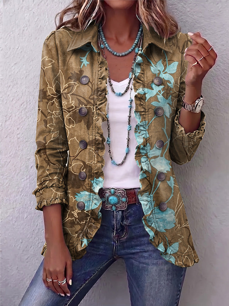 Salud | Chaqueta Floral Degradada Elegante